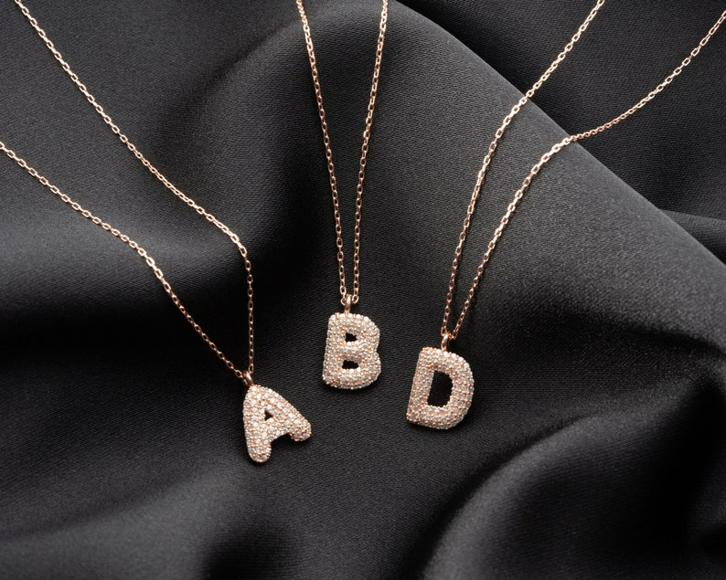 Necklace with initial pendant, from A to Z